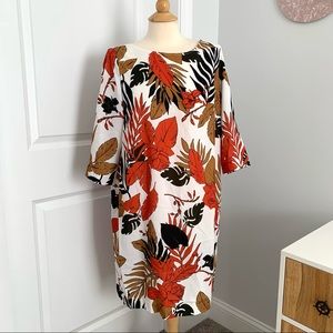 NEW Fuzzi Size 44 Printed Tropical Tunic Dress